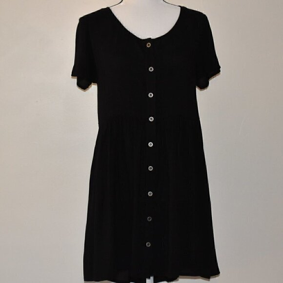 Evil Twin Cage Back Short Sleeve Babydoll Mini Dress Black Size M - Picture 3 of 9